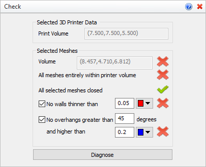 Check Mesh Options Check Mesh Options