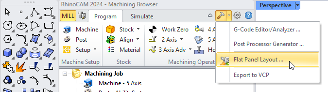 CAM System Utilities Menu Item - Premium Configuration shown