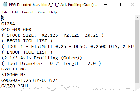 The merged g-code file is displayed