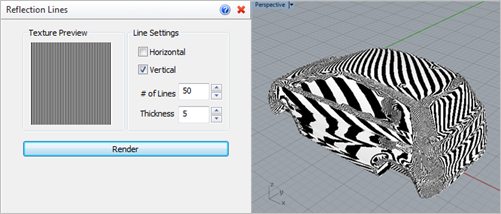 Command Options with Reflection Lines Displayed Command Options with Reflection Lines Displayed