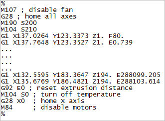 Sample G-Code File Sample G-Code File