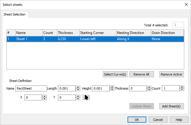 Add Sheet to Nest