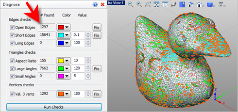 Model check befor using Auto Fix reports open edges and gaps Model check befor using Auto Fix reports open edges and gaps