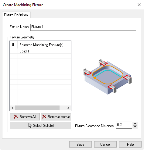 Edit Machining Fixture Dialog