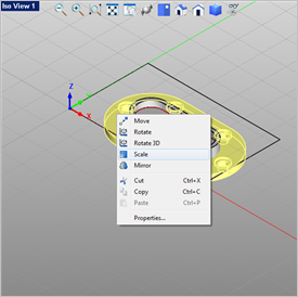 RMB menu - geometries are selected RMB menu - geometries are selected