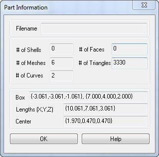 Part Information dialog box Part Information dialog box