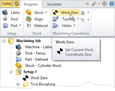 Work Zero Menu Item