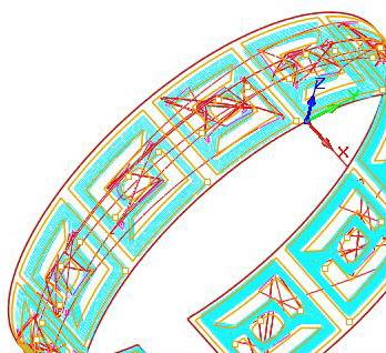 4th Axis Pocketing Operation Toolpath