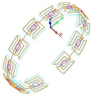 4th Axis Profiling Operation Toolpath