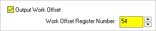 Work Zero - Output Work Offset