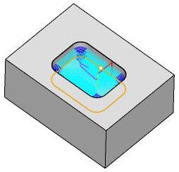 Pocketing Toolpath generated for the Flat Area Feature Pocketing Toolpath generated for the Flat Area Feature
