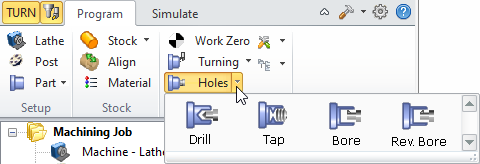 Drilling Menu Item