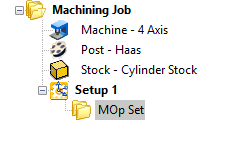 MOp Set folder in the Machining Browser 