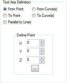 Tool Axis Definition, dialog Tool Axis Definition, dialog