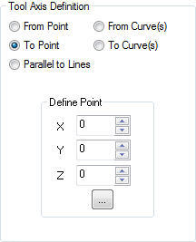 Tool Axis Definition, dialog Tool Axis Definition, dialog