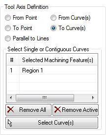 Tool Axis Definition, dialog Tool Axis Definition, dialog