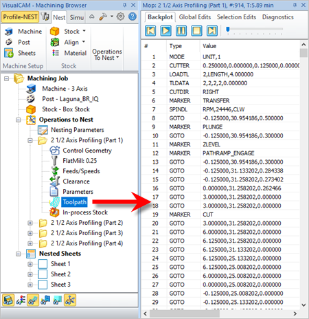 The Toolpath Editor