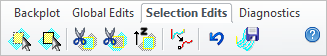 Selection Edits tab, Toolpath Editor Selection Edits tab, Toolpath Editor