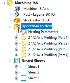 Operations to Nest (Setup) Operations to Nest (Setup)
