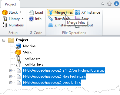 G-Code Browser: Merge Files menu item