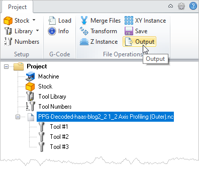 G-Code Browser: Output menu item