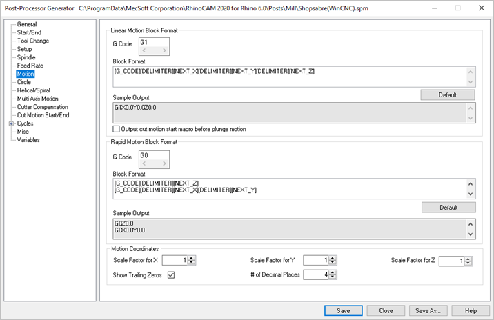 PPG Editor: Motion