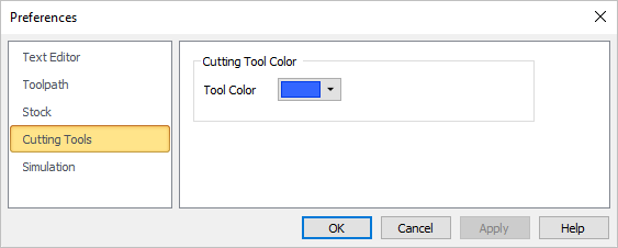 Preferences > Cutting Tools