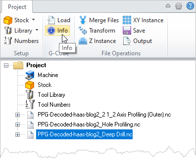 G-Code Browser: Info menu item
