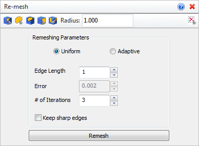 Re-mesh Options