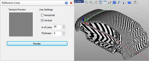 Command Options with Reflection Lines Displayed Command Options with Reflection Lines Displayed