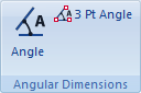  Angular Dimensions Pane - Dimensions Ribbon Bar