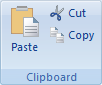 Clipboard Pane, Modeling Aids Ribbon Bar