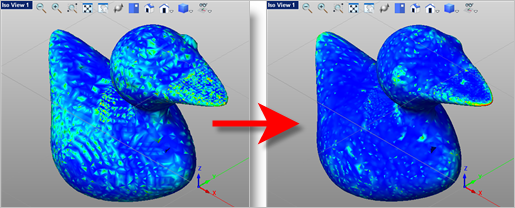 Before & After results of using Smooth Mesh Before & After results of using Smooth Mesh