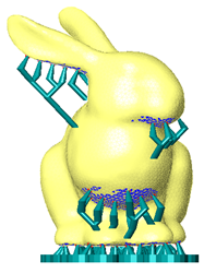 Allow connectors on mesh, Low support material utilization, High part surface contact