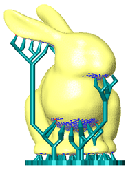 Minimize connectors, Medium support material utilization, Medium part surface contact