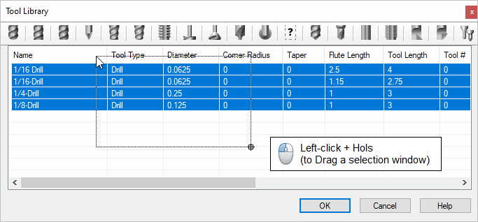 Select a Tool from the Library and pick OK.