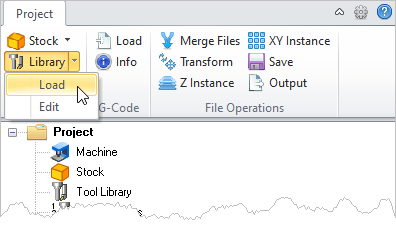 G-Code Browser: Tool Library menu item