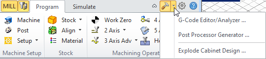 CAM System Utilities Menu Item